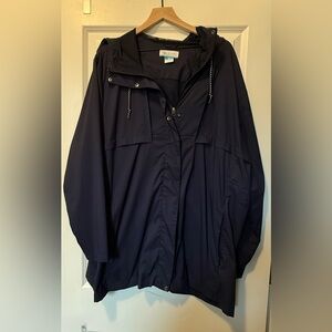 Columbia Dark Navy Trench Coat with Hood